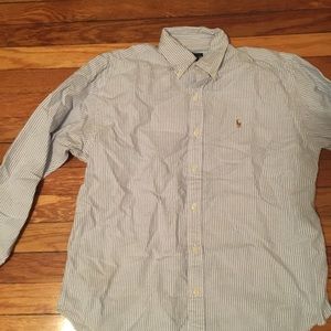 Ralph Lauren white/blue striped shirt